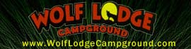 Ad for Wolf Lodge Campground