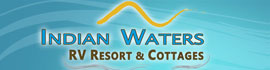 Ad for Indian Waters RV Resort & Cottages