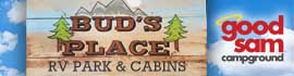 Ad for Bud's Place RV Park & Cabins
