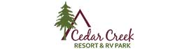 Ad for Cedar Creek Resort & RV Park