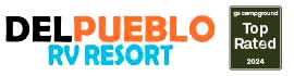 Ad for Del Pueblo RV Resort
