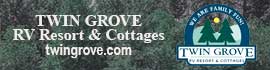 Ad for Twin Grove RV Resort & Cottages