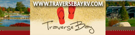 Ad for Traverse Bay RV Resort