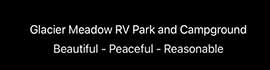 Ad for Glacier Meadow RV Park