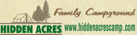 Ad for Hidden Acres Family Campground