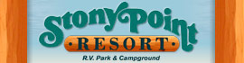 Ad for Stony Point Resort RV Park & Campground