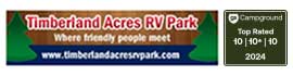 Ad for Timberland Acres RV Park