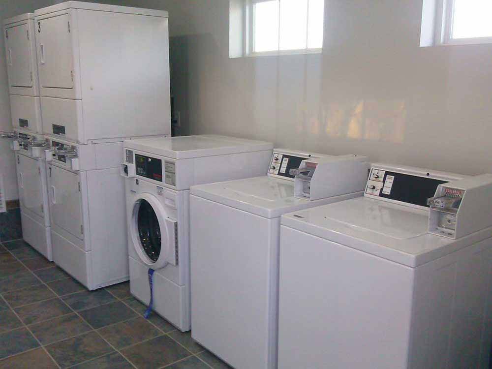 Washing machines for your laundry at RALEIGH OAKS RV RESORT & COTTAGES