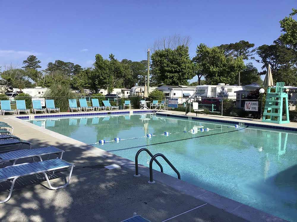 The swimming pool area at TOM'S COVE PARK