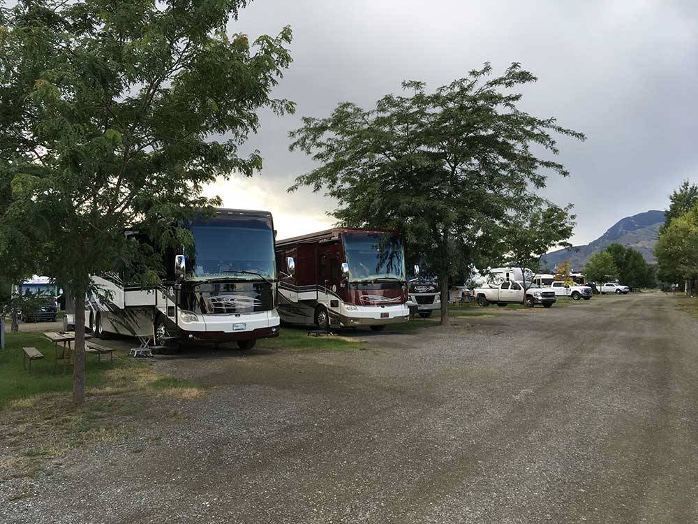 RVs and truck and trailers camping at PONDEROSA CAMPGROUND
