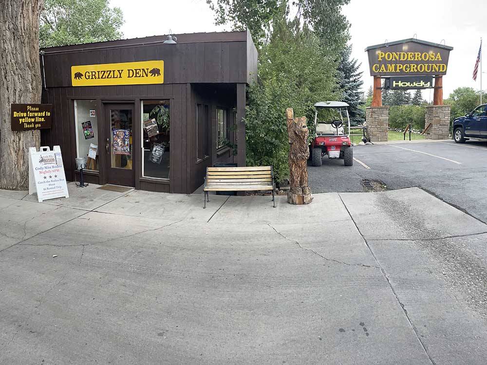 Grizzly Den outpost near main entrance at PONDEROSA CAMPGROUND