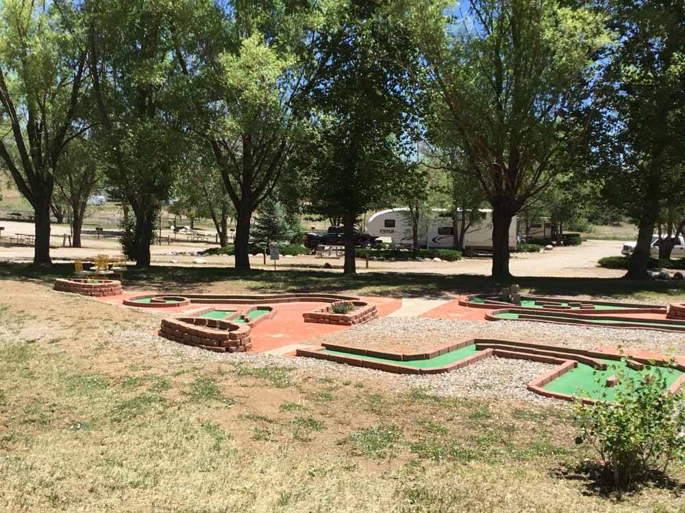 A part of the miniature golf course at OASIS DURANGO RV RESORT