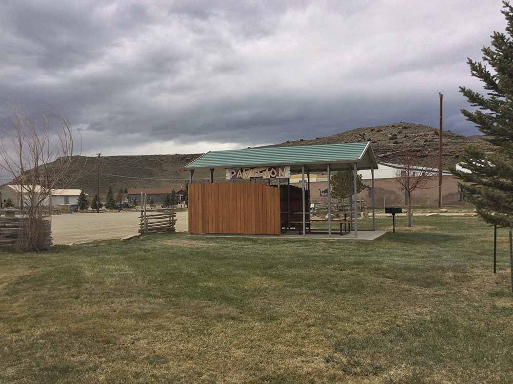 The covered pavilion at WESTERN HILLS CAMPGROUND