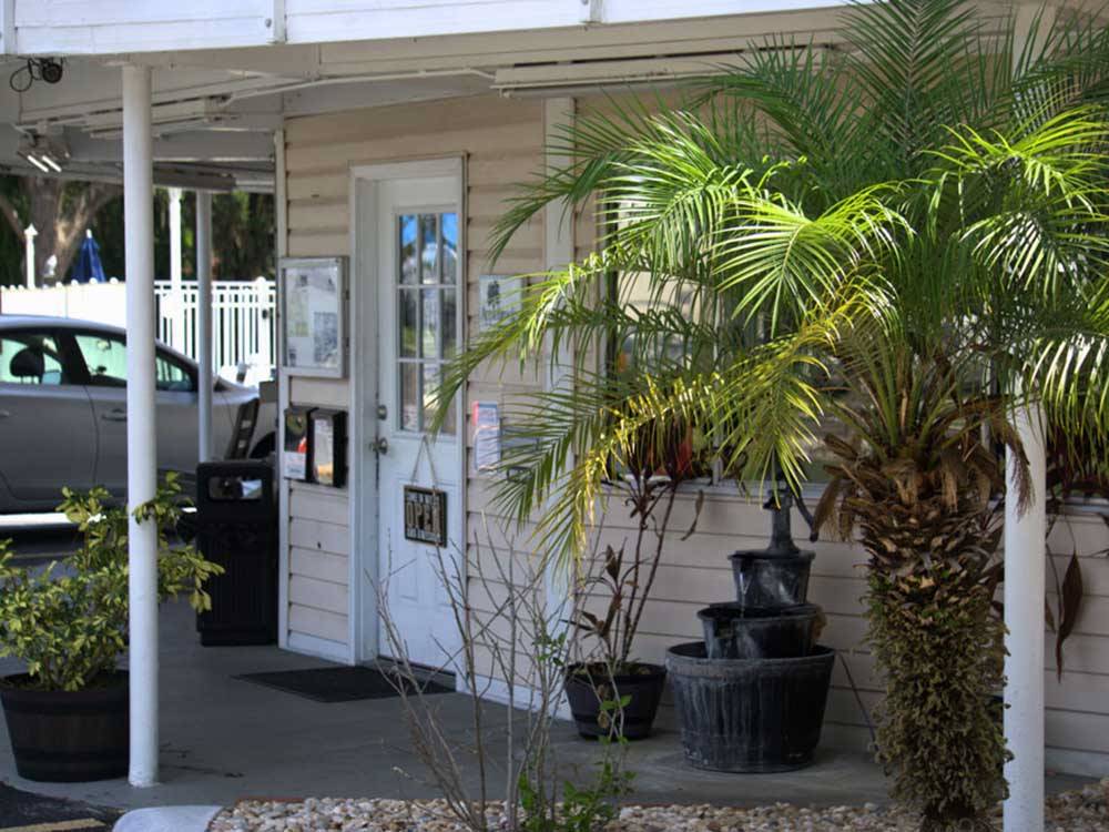 The exterior entrance to the main building at KISSIMMEE RV PARK