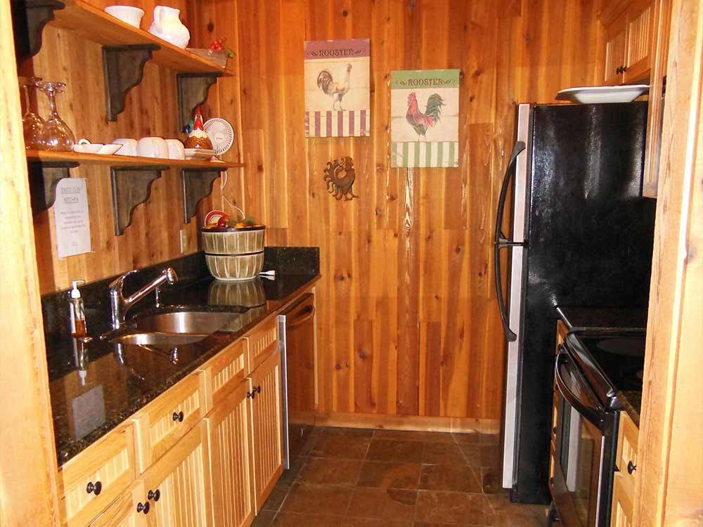 Lodging with kitchen area at SEA PERCH RV RESORT