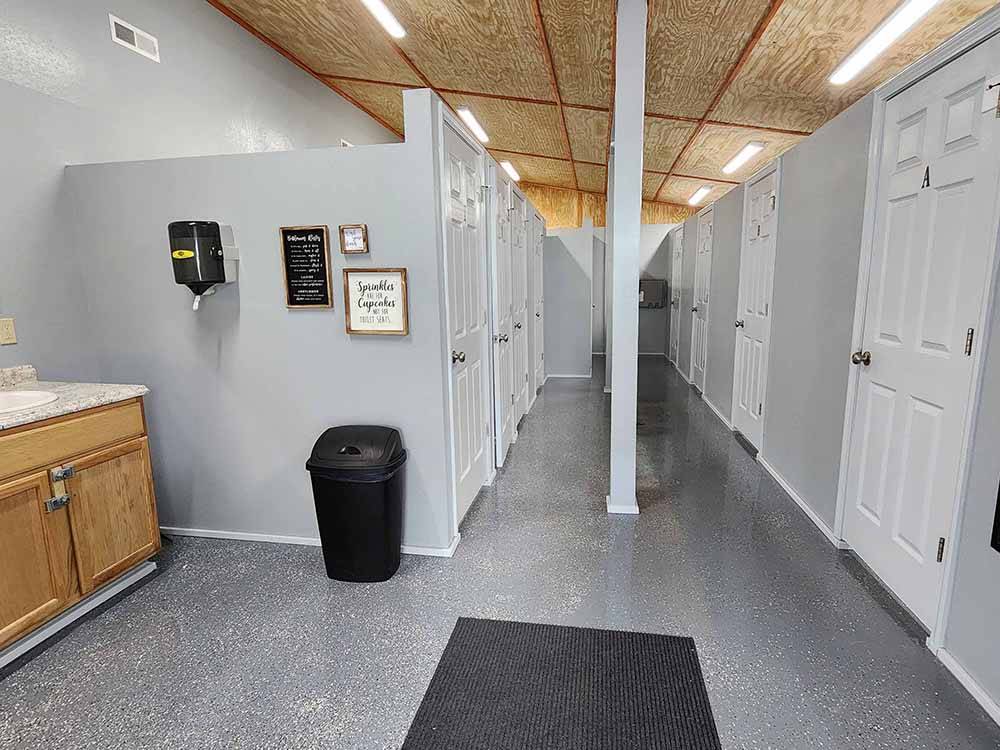 The inside of the clean restrooms at STONEBRIDGE RV RESORT