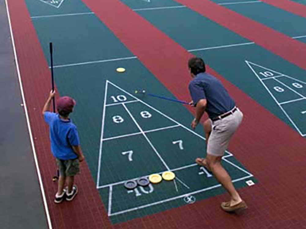 Shuffle boards courts at LAKE GEORGE RV PARK