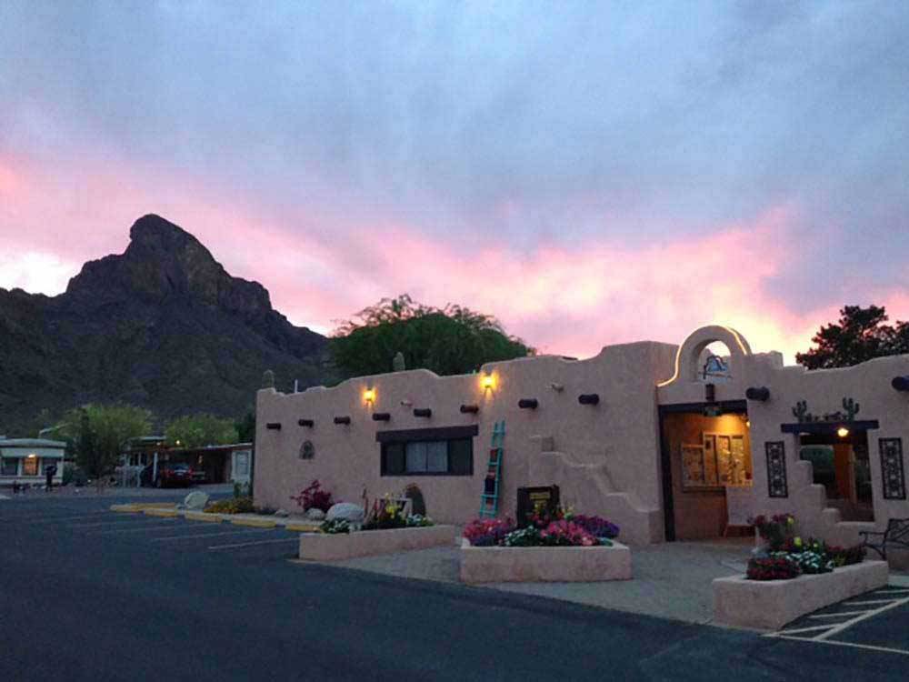 Exterior of building with beautiful sky at PICACHO PEAK RV RESORT