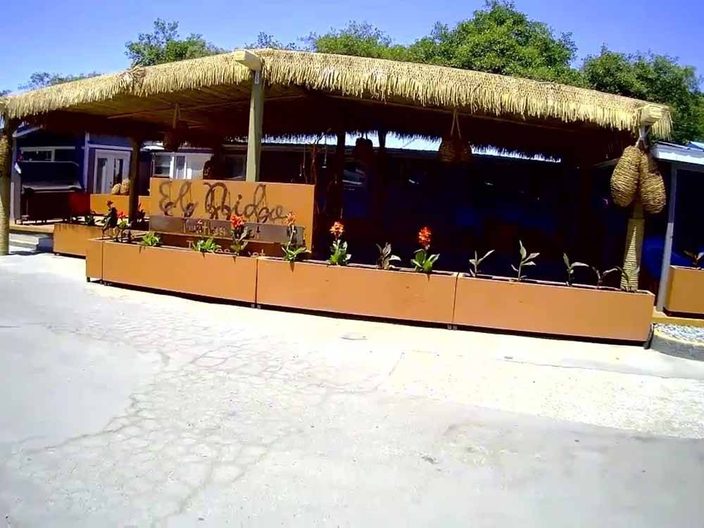 Planters outside of the restaurants at TURTLE ROCK RV RESORT