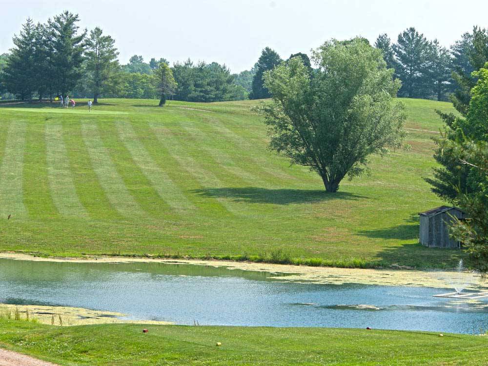 Golf course on the lake at THOUSAND TRAILS DIAMOND CAVERNS RV & GOLF RESORT