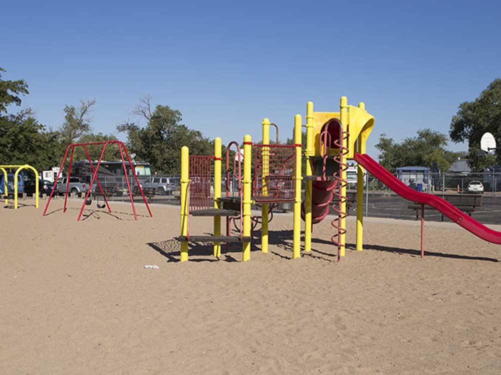The colorful playground equipment at CORONADO VILLAGE RV RESORT