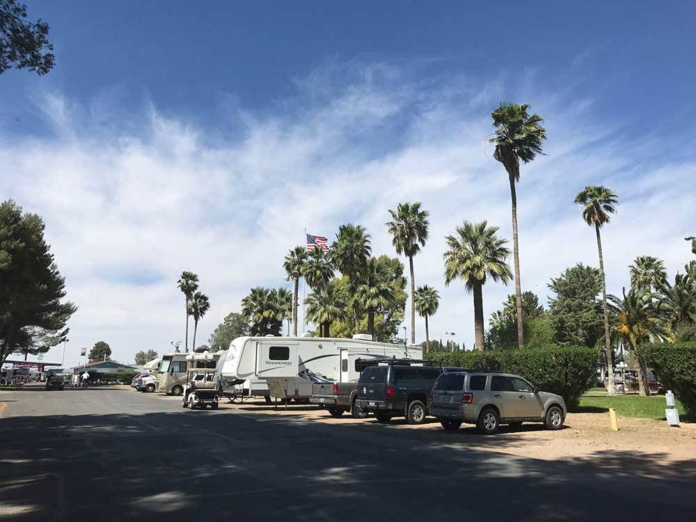 RVs and trailers at THE RV PARK AT THE PIMA COUNTY FAIRGROUNDS