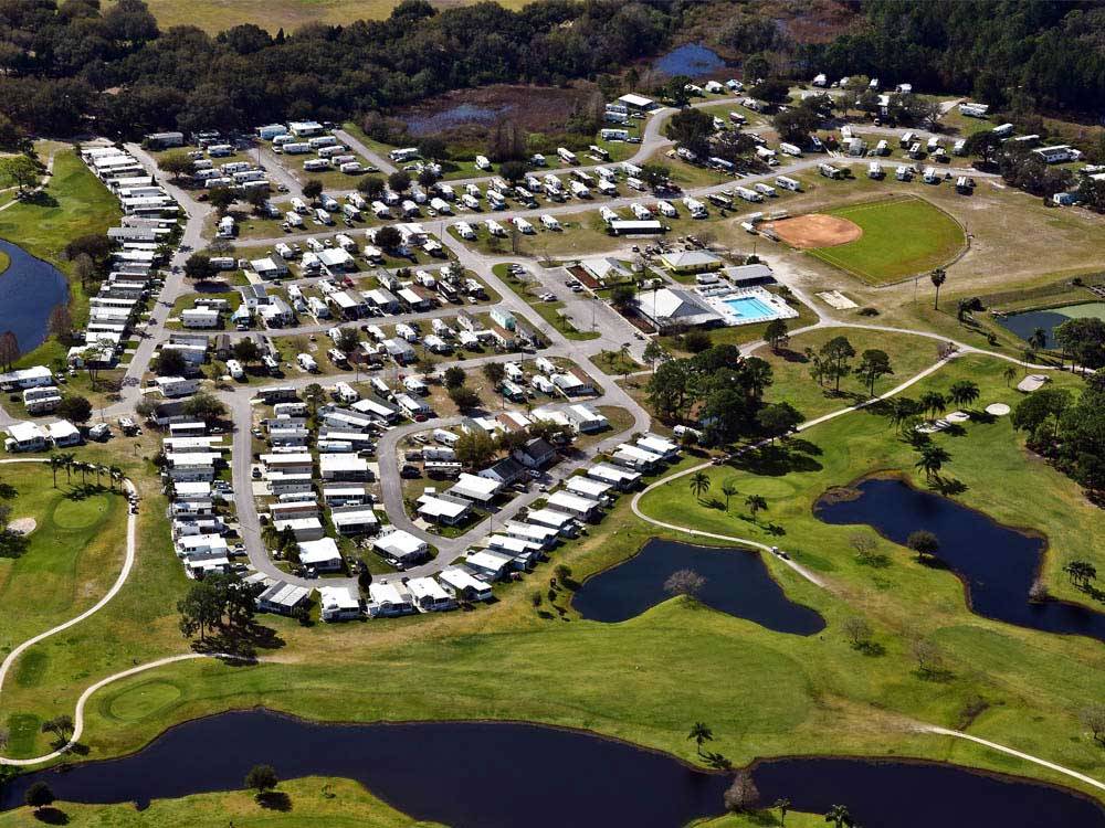 Aerial view over campground at THOUSAND TRAILS ORLANDO