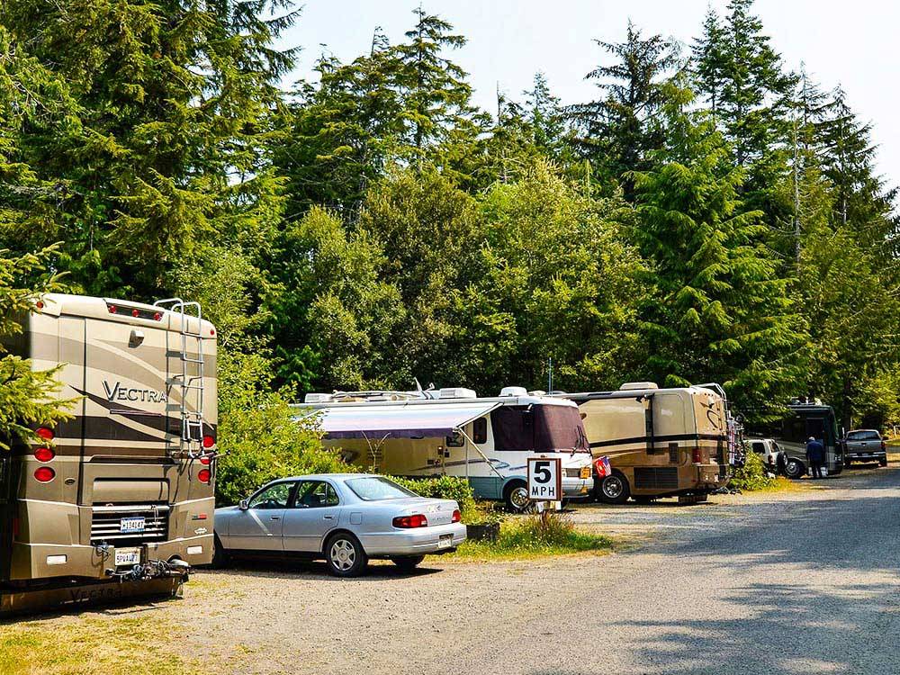 RVs camping  at THOUSAND TRAILS SOUTH JETTY
