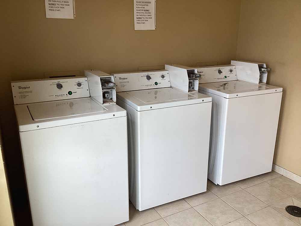 The washing machines at SOUTHERN LIVING RV PARK