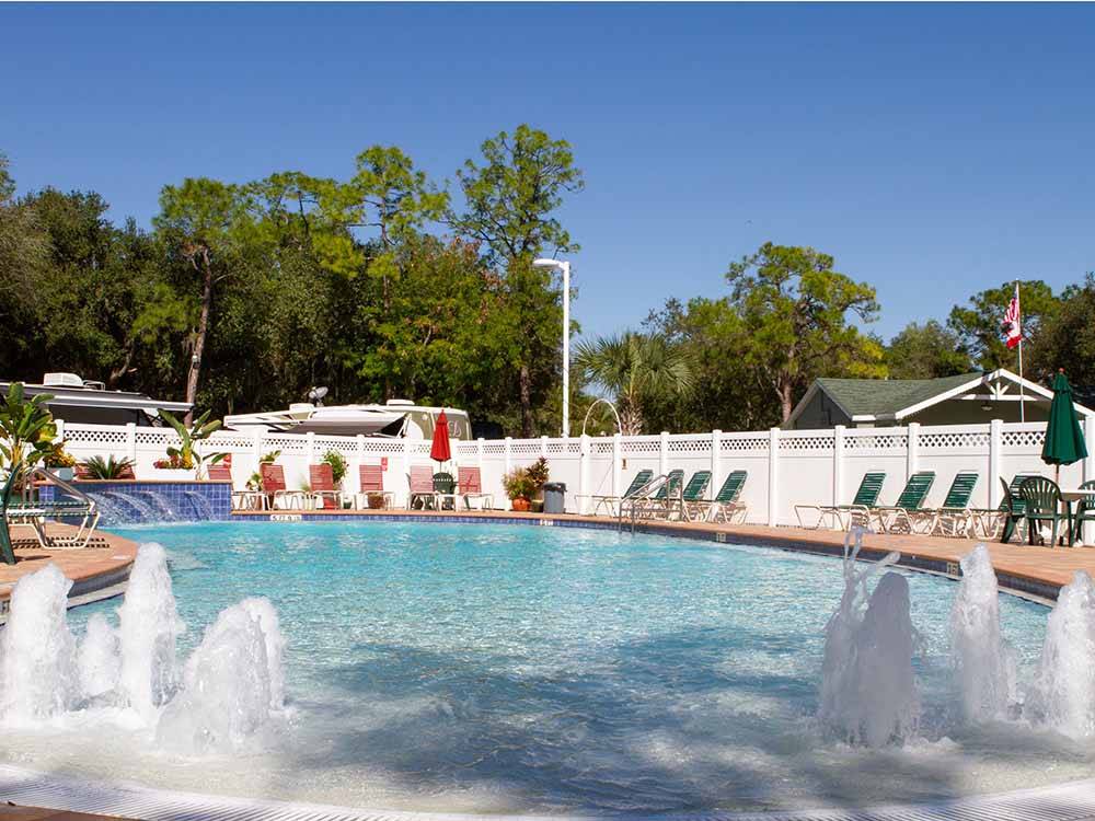 The large swimming pool at SEMINOLE CAMPGROUND