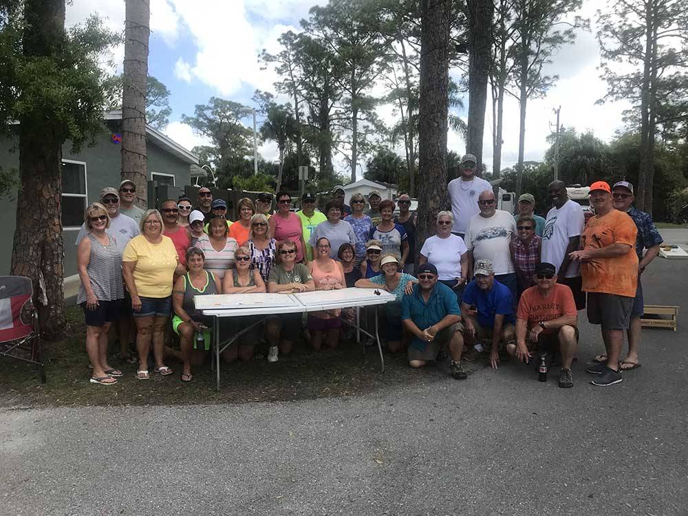 Friends and relatives gathering at SEMINOLE CAMPGROUND