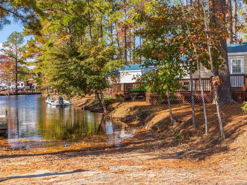 Private cabins near water at NORTH LANDING BEACH RV RESORT & COTTAGES