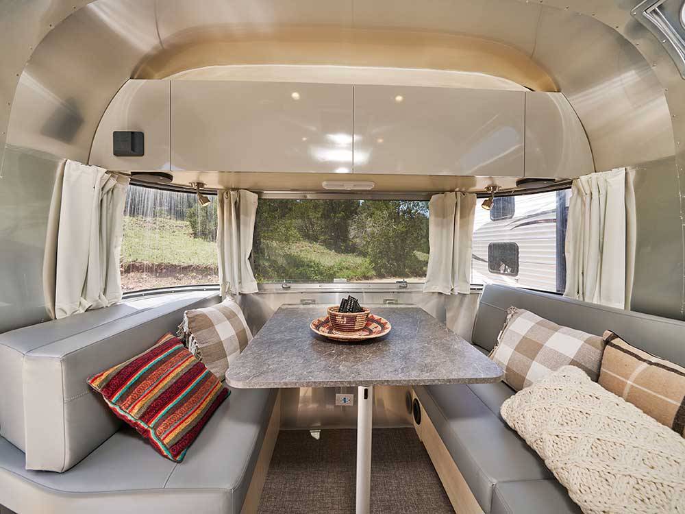 Inside view of an Airstream at HIDDEN VALLEY MOUNTAIN RESORT