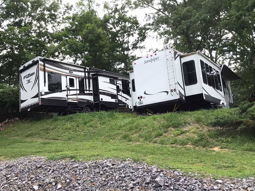 A couple of high RV sites at NORTH FORK RESORT