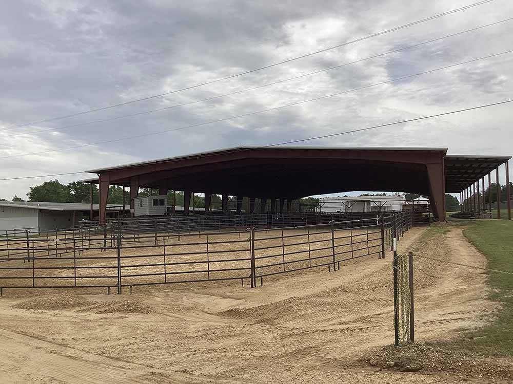 The covered performance arena at LINCOLN CIVIC CENTER RV PARK