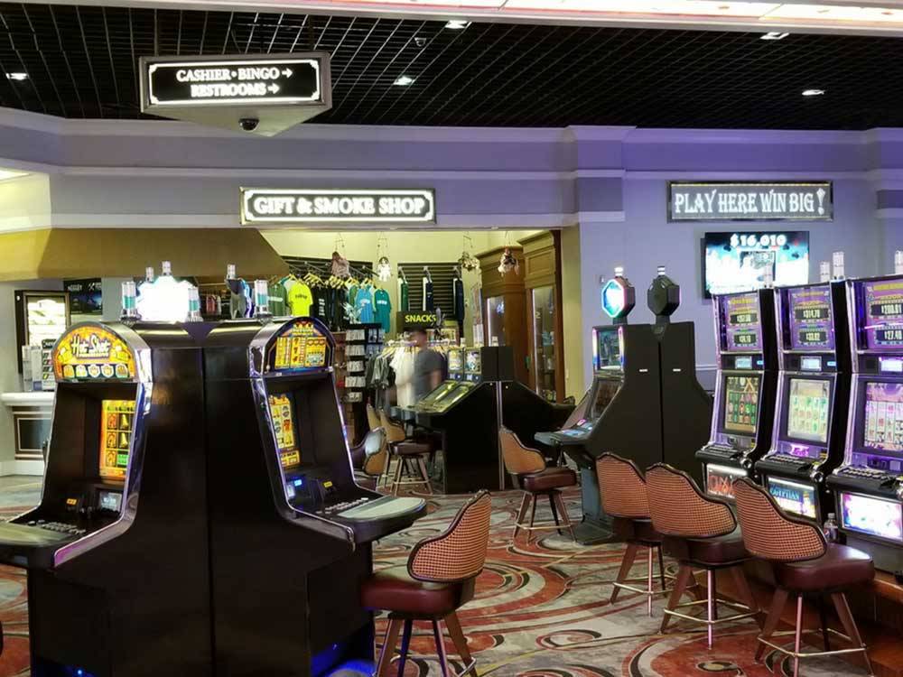 Slot machines inside casino at PAHRUMP NEVADA