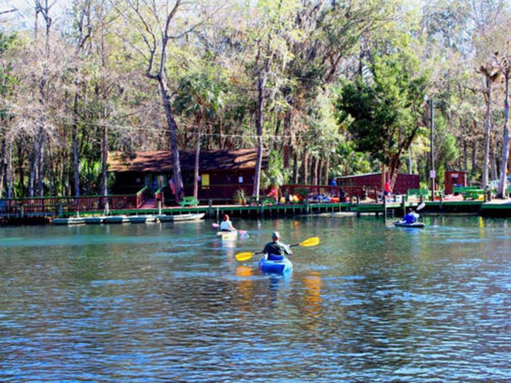 A group of people kayaking at CHASSAHOWITZKA RIVER CAMPGROUND