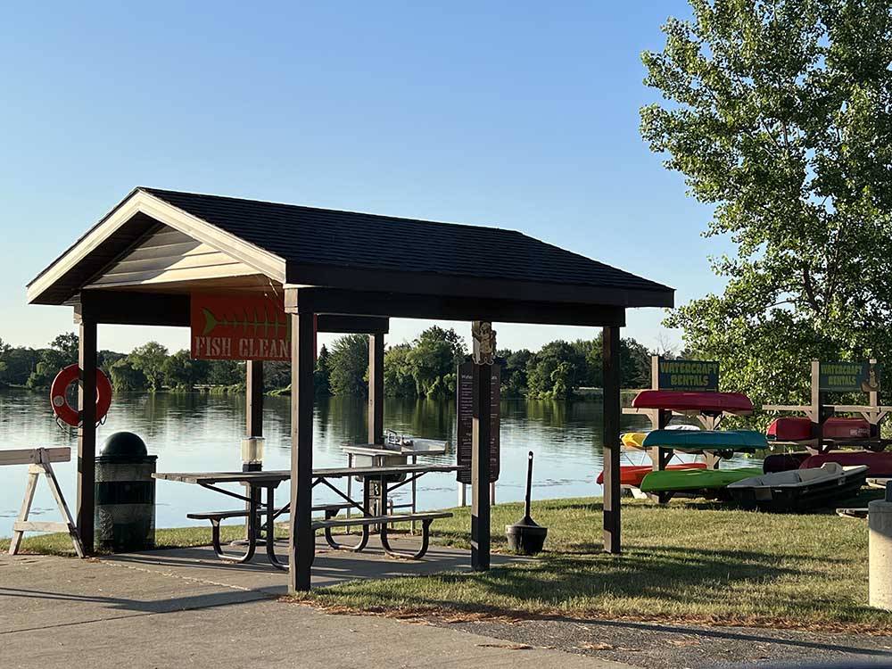 Kayaks available for use at SOARING EAGLE HIDEAWAY RV PARK