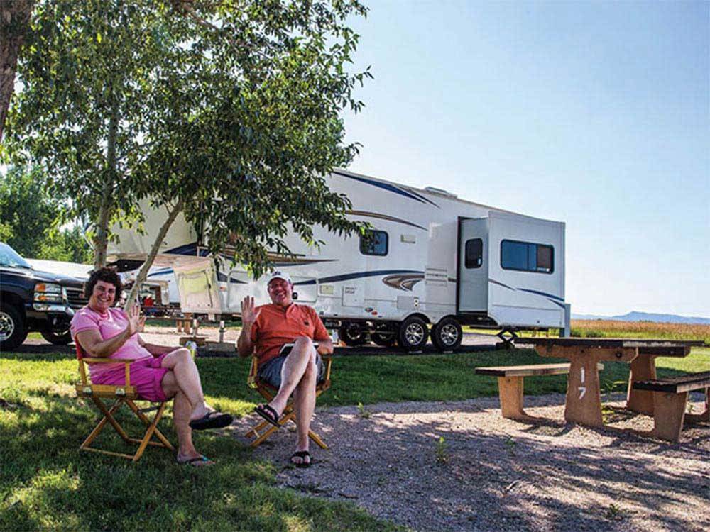 Couple at their campsite at COLORADO PARKS & WILDLIFE