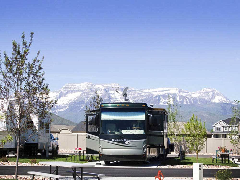 RV parked at campsite at MOUNTAIN VALLEY RV RESORT