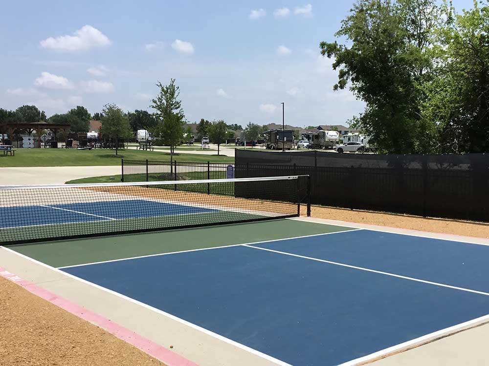 The pickle ball courts at SHADY CREEK RV PARK AND STORAGE