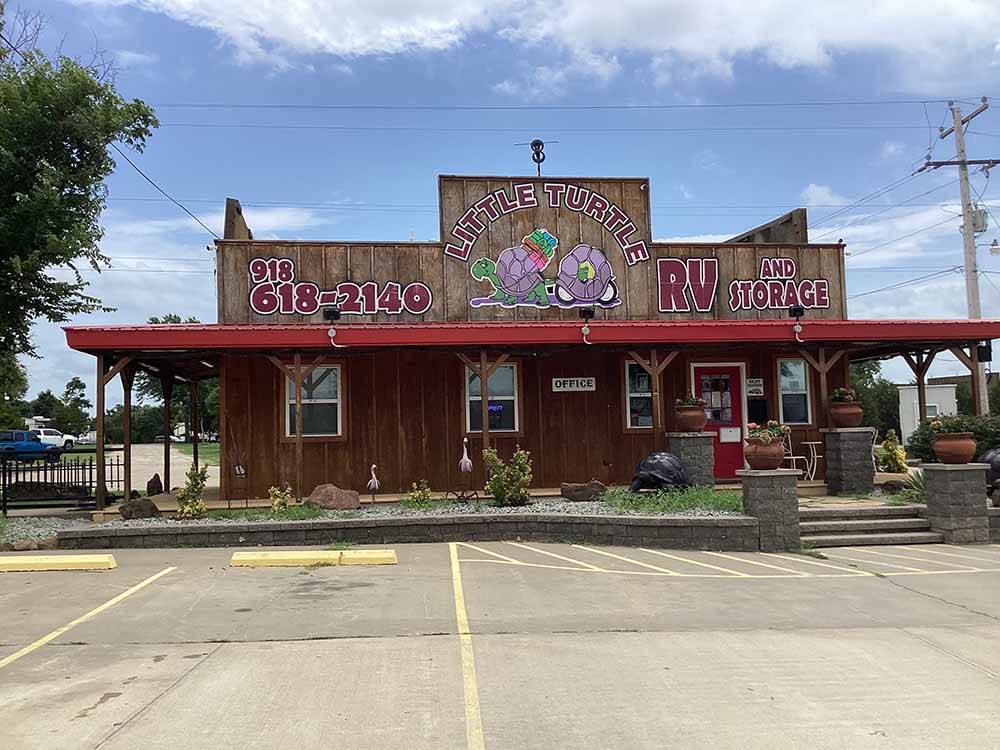 The front of the office building at LITTLE TURTLE RV & STORAGE