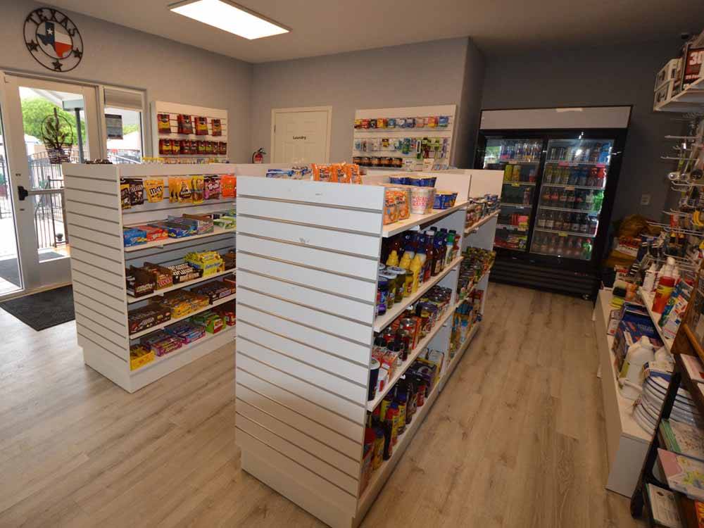 Inside of the convenience store at MISSION CITY RV PARK