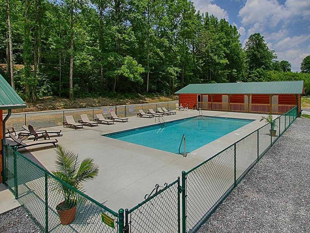 The swimming pool area at PIGEON RIVER CAMPGROUND