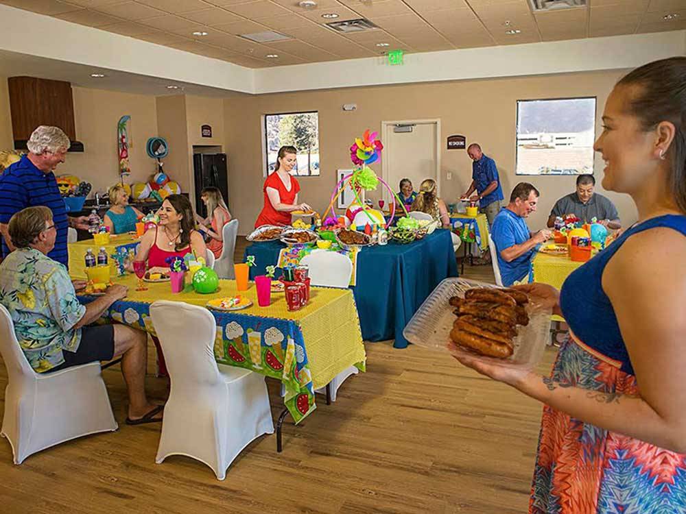 Guests in party room at PALA CASINO RV RESORT