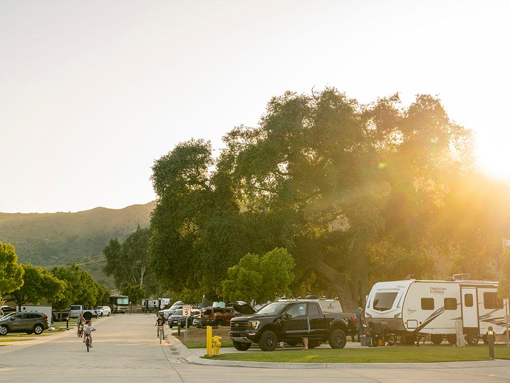 One of the outdoor sitting areas at PALA CASINO RV RESORT