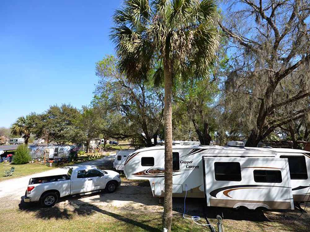 One of the unpaved RV sites at SPORTSMAN'S COVE RESORT