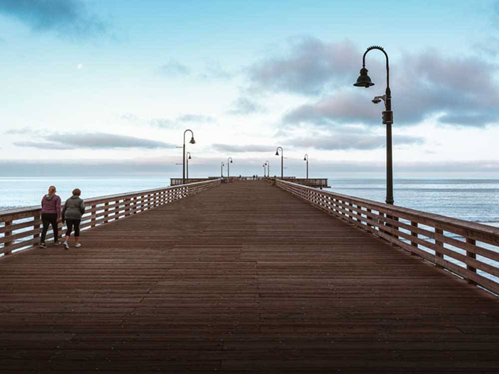 The pier at Cayucos State Beach at VISIT SLO CAL - SAN LUIS OBISPO COUNTY
