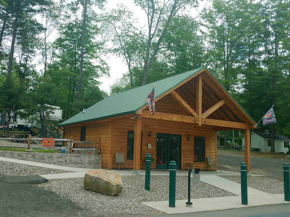 One of the log cabin buildings at GENTILE'S CAMPGROUND