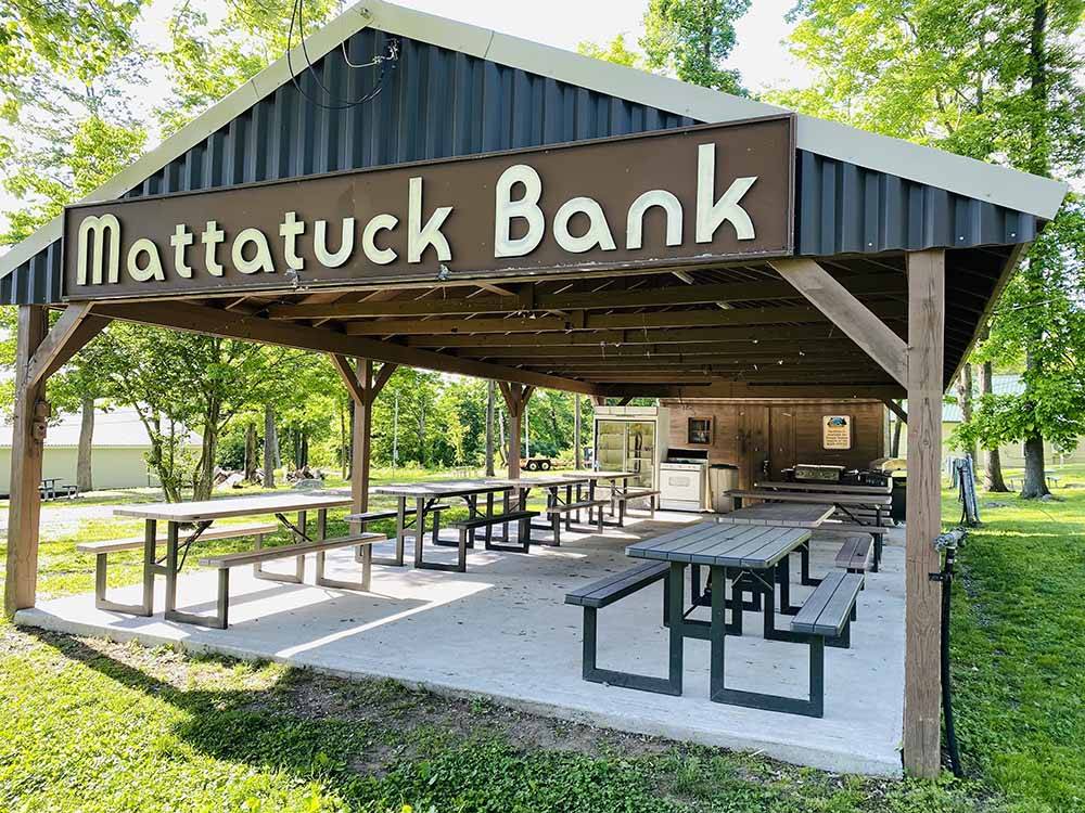 The Mattatuck Bank pavilion at GENTILE'S CAMPGROUND